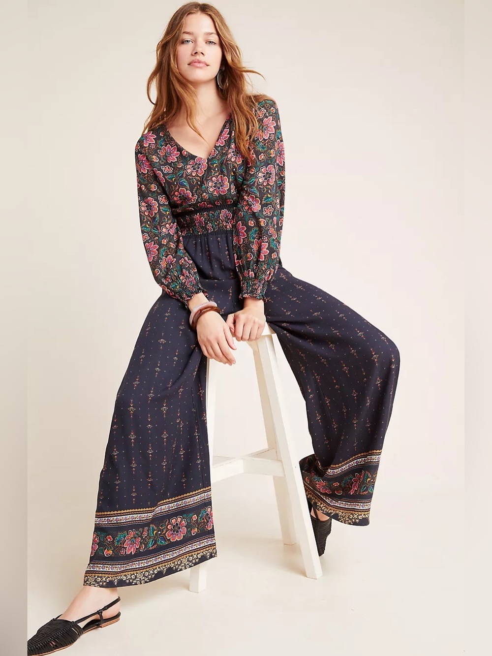 Farm Rio for Anthropologie Giuliana Wide-Leg Jumpsuit